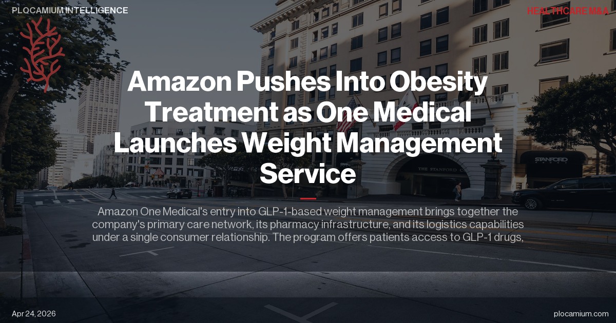 Amazon Pushes Into Obesity Treatment as One Medical Launches Weight Management Service
