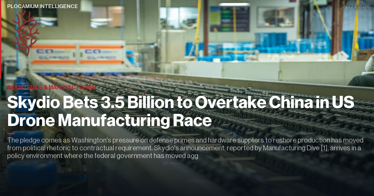 Skydio Bets 3.5 Billion to Overtake China in US Drone Manufacturing Race