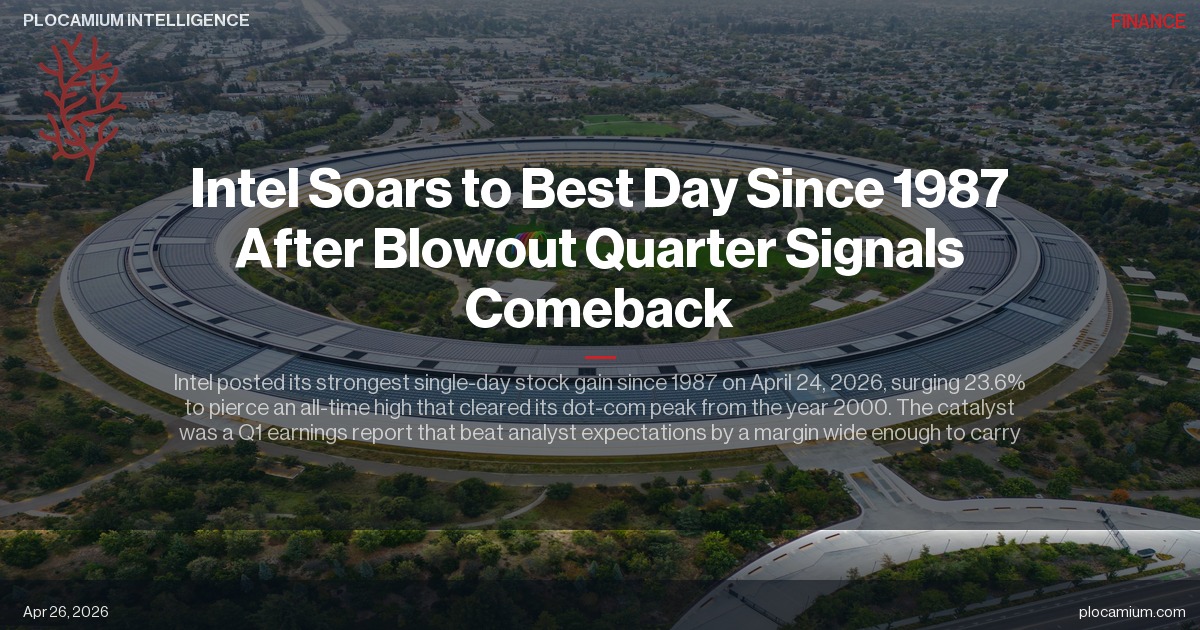 Intel Soars to Best Day Since 1987 After Blowout Quarter Signals Comeback