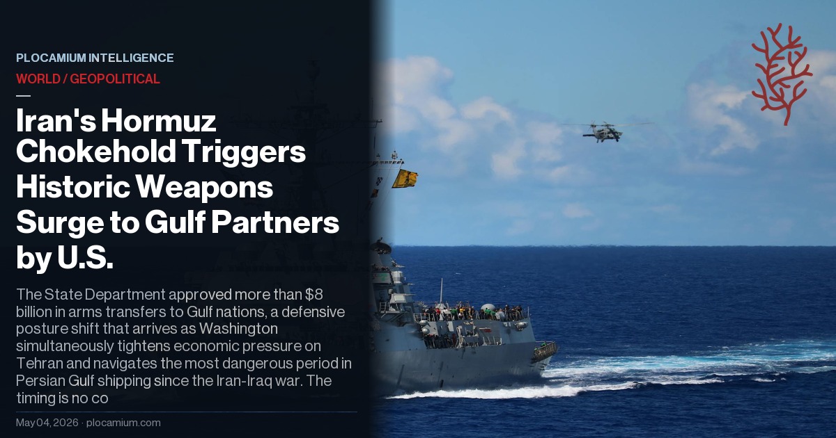 Iran's Hormuz Chokehold Triggers Historic Weapons Surge to Gulf Partners by U.S.