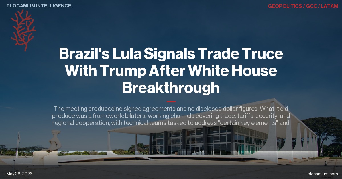 Brazil's Lula Signals Trade Truce With Trump After White House Breakthrough