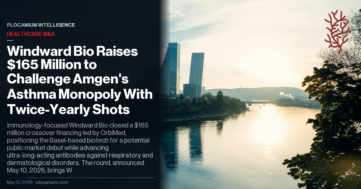 Windward Bio Raises $165 Million to Challenge Amgen's Asthma Monopoly With Twice-Yearly Shots