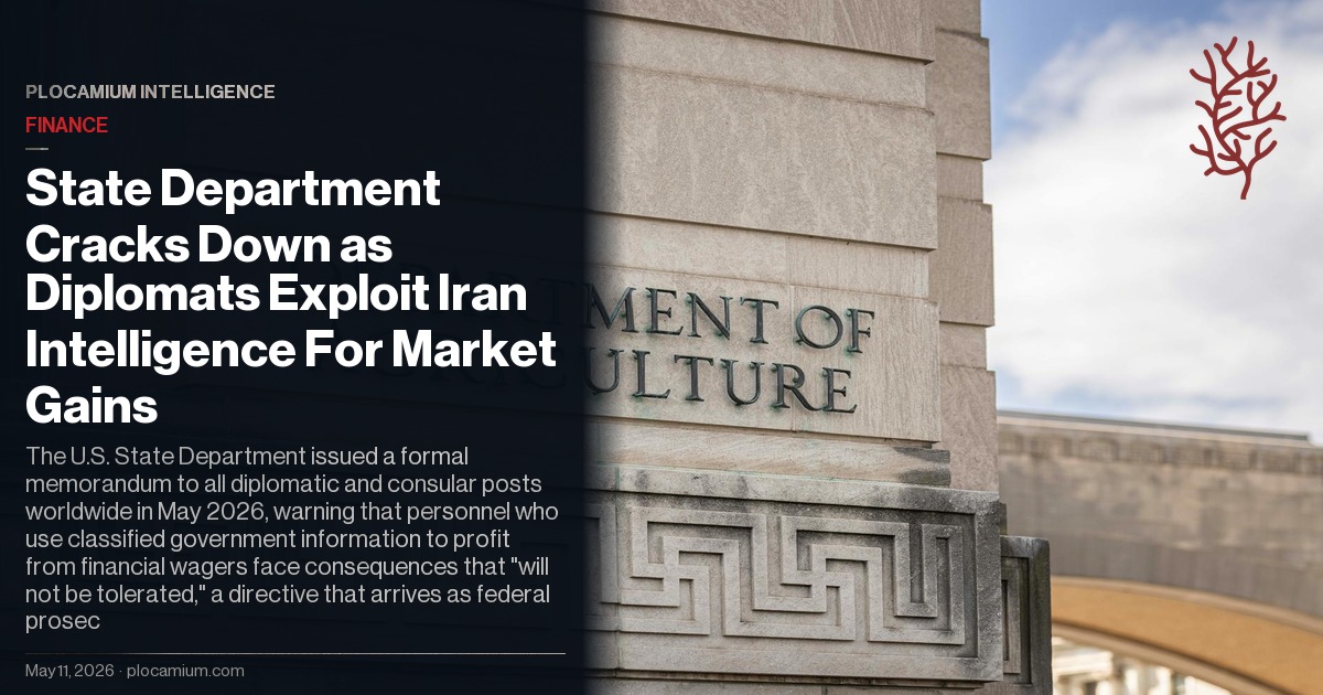 State Department Cracks Down as Diplomats Exploit Iran Intelligence For Market Gains