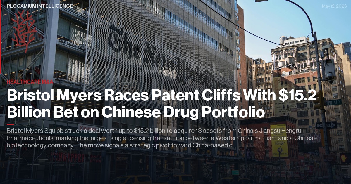Bristol Myers Races Patent Cliffs With $15.2 Billion Bet on Chinese Drug Portfolio