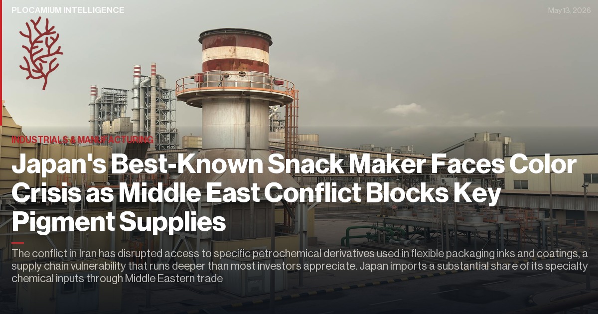 Japan's Best-Known Snack Maker Faces Color Crisis as Middle East Conflict Blocks Key Pigment Supplies