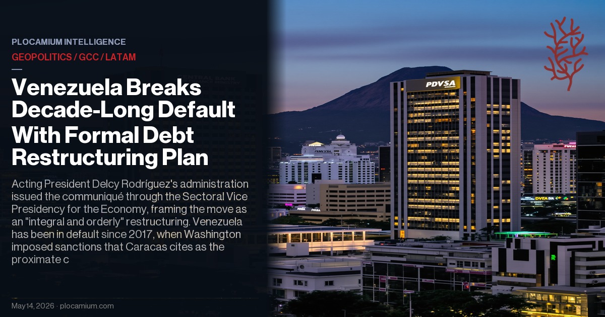 Venezuela Breaks Decade-Long Default With Formal Debt Restructuring Plan