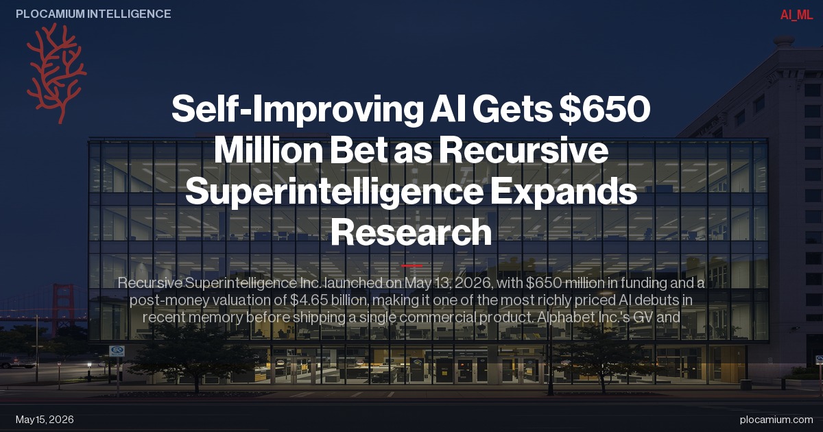 Self-Improving AI Gets $650 Million Bet as Recursive Superintelligence Expands Research
