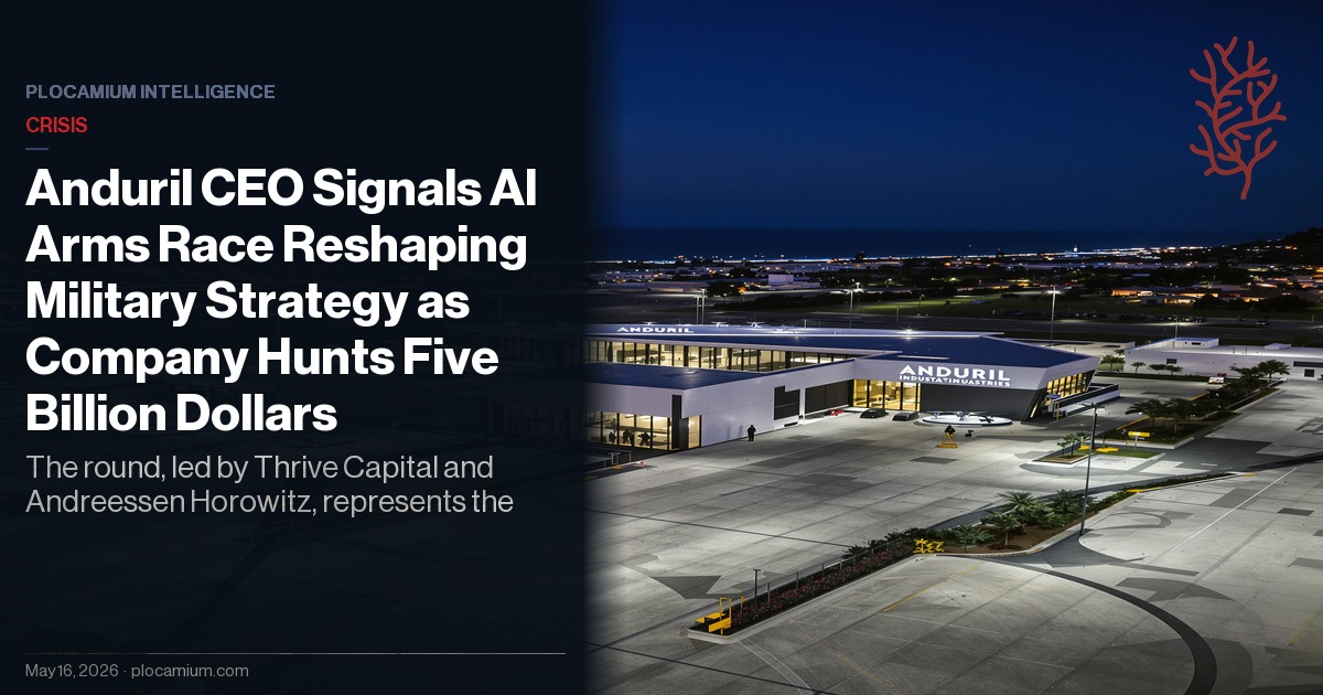 Anduril CEO Signals AI Arms Race Reshaping Military Strategy as Company Hunts Five Billion Dollars