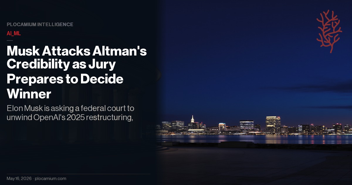 Musk Attacks Altman's Credibility as Jury Prepares to Decide Winner