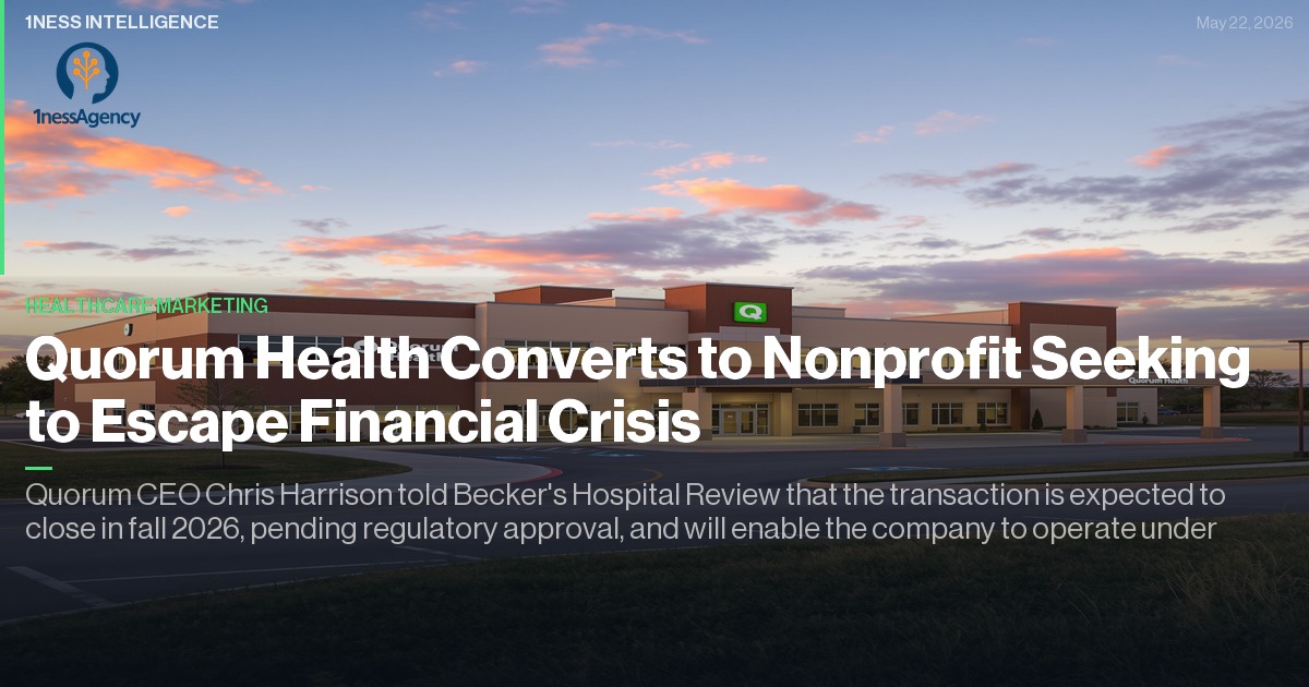 Cover image for Quorum Health Converts to Nonprofit Seeking to Escape Financial Crisis