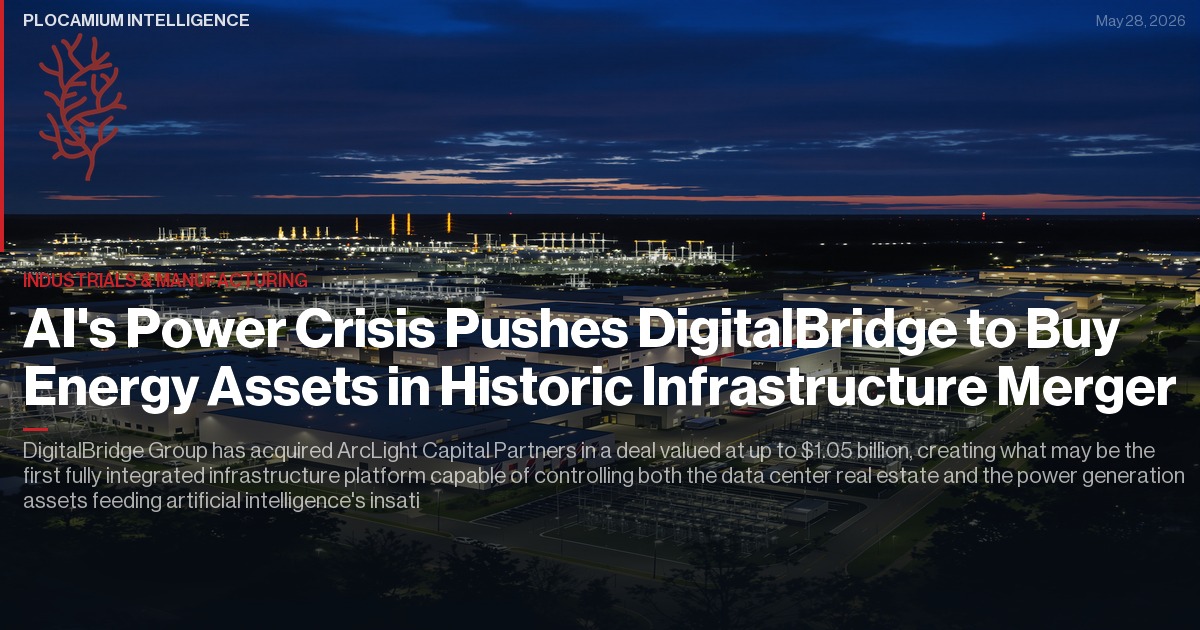 AI's Power Crisis Pushes DigitalBridge to Buy Energy Assets in Historic Infrastructure Merger