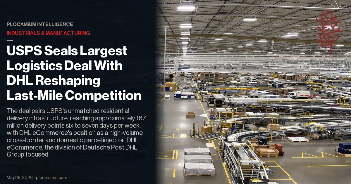USPS Seals Largest Logistics Deal With DHL Reshaping Last-Mile Competition