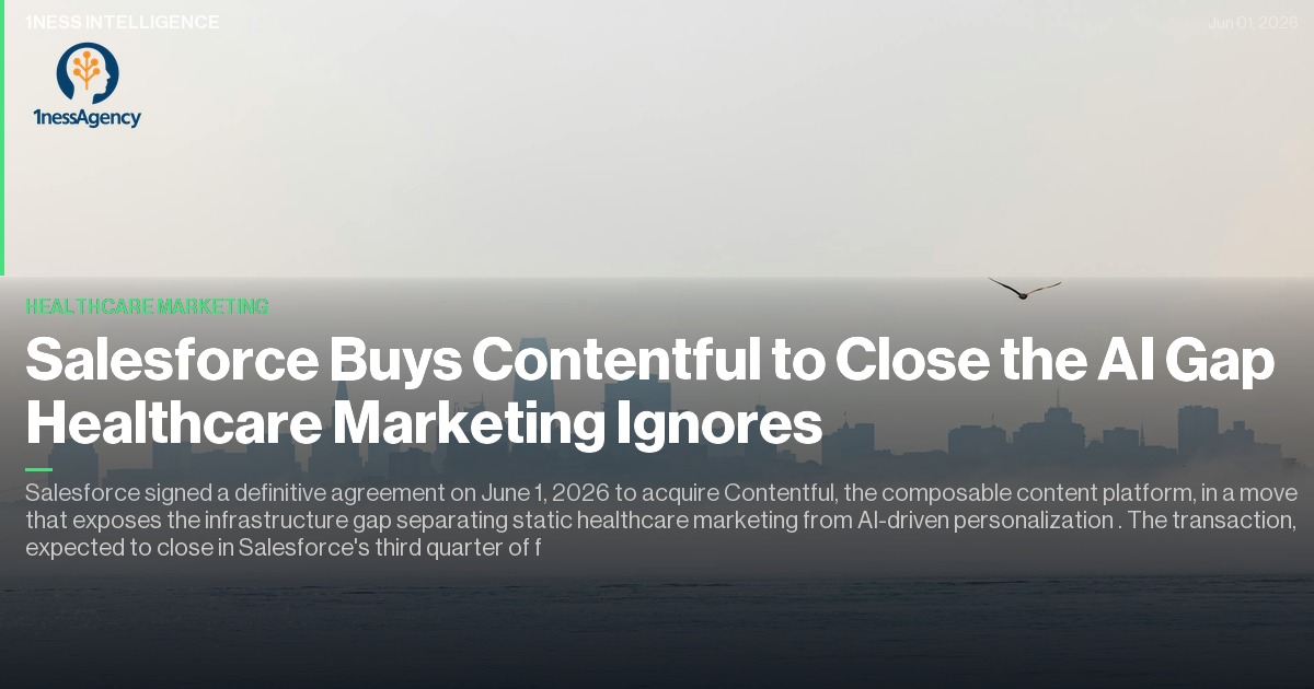 Cover image for Salesforce Buys Contentful to Close the AI Gap Healthcare Marketing Ignores
