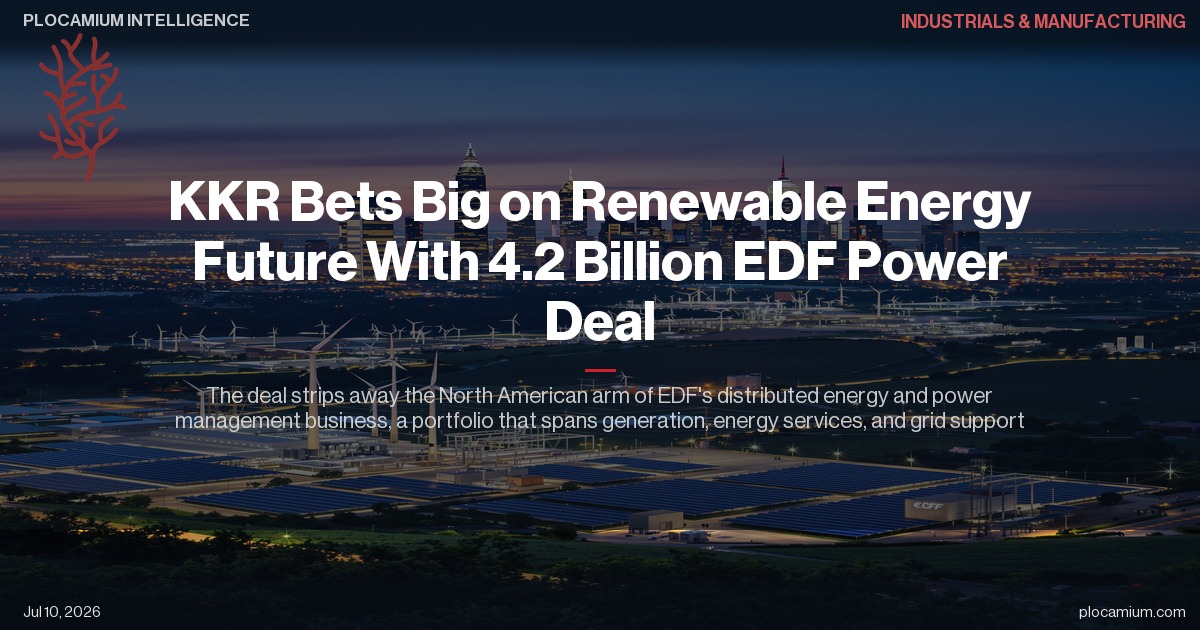 KKR Bets Big on Renewable Energy Future With 4.2 Billion EDF Power Deal