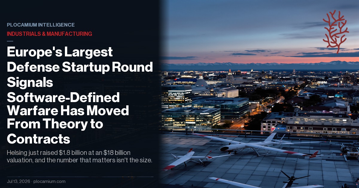 Europe's Largest Defense Startup Round Signals Software-Defined Warfare Has Moved From Theory to Contracts