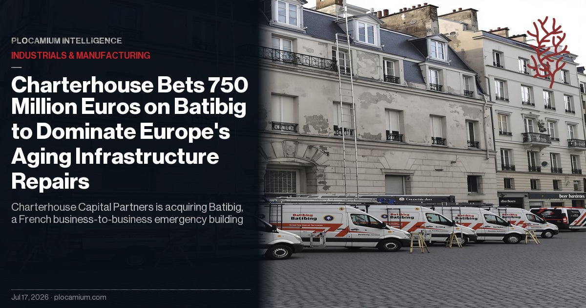 Charterhouse Bets 750 Million Euros on Batibig to Dominate Europe's Aging Infrastructure Repairs
