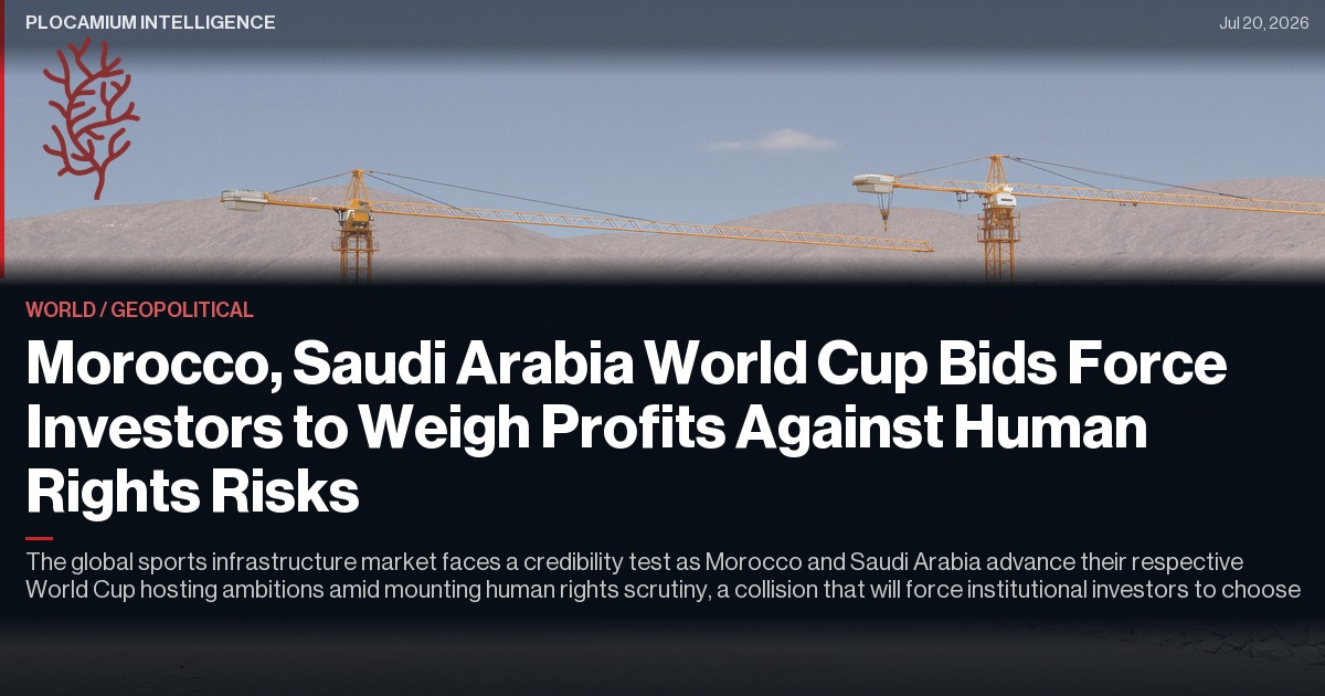 Morocco, Saudi Arabia World Cup Bids Force Investors to Weigh Profits Against Human Rights Risks