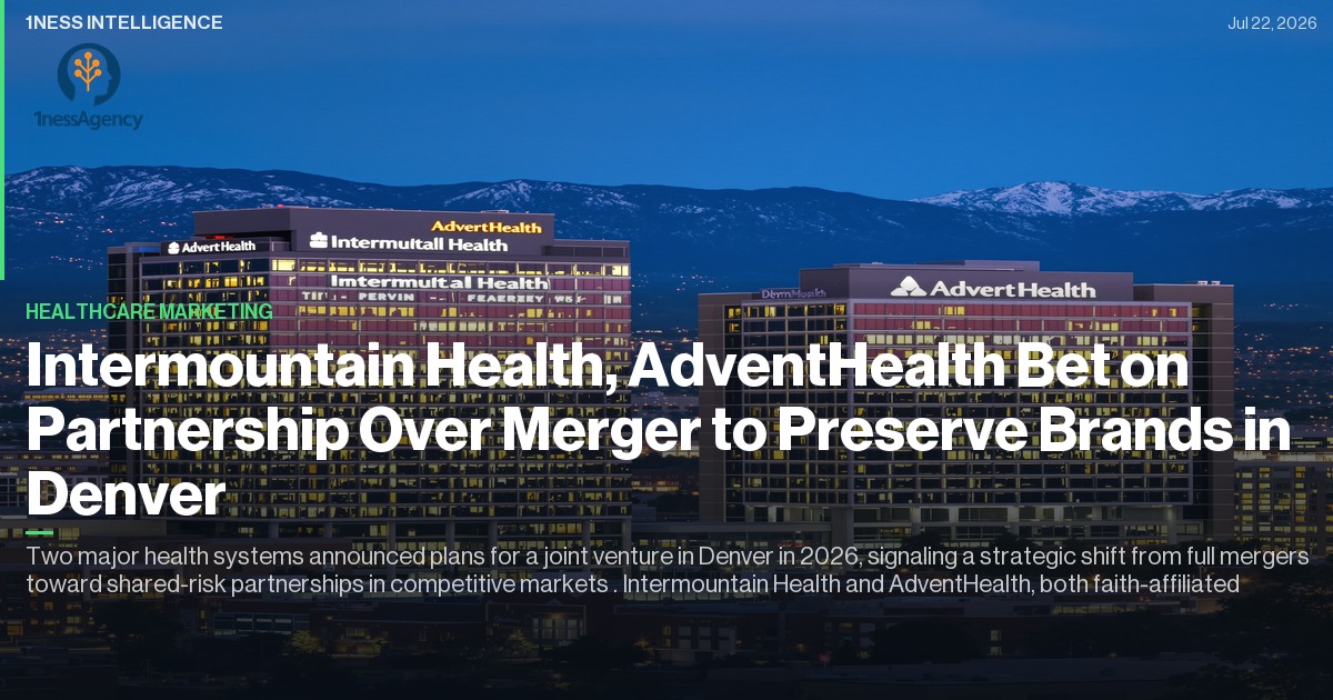 Intermountain, AdventHealth Abandon Solo Strategies to Pool Denver Risk