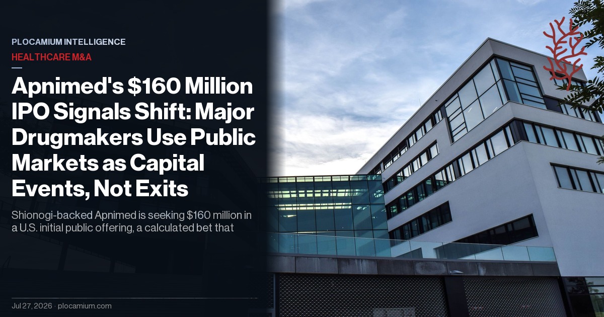 Apnimed's $160 Million IPO Signals Shift: Major Drugmakers Use Public Markets as Capital Events, Not Exits