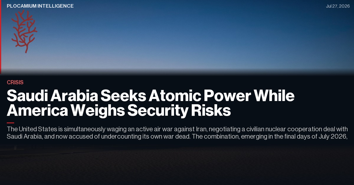 Saudi Arabia Seeks Atomic Power While America Weighs Security Risks