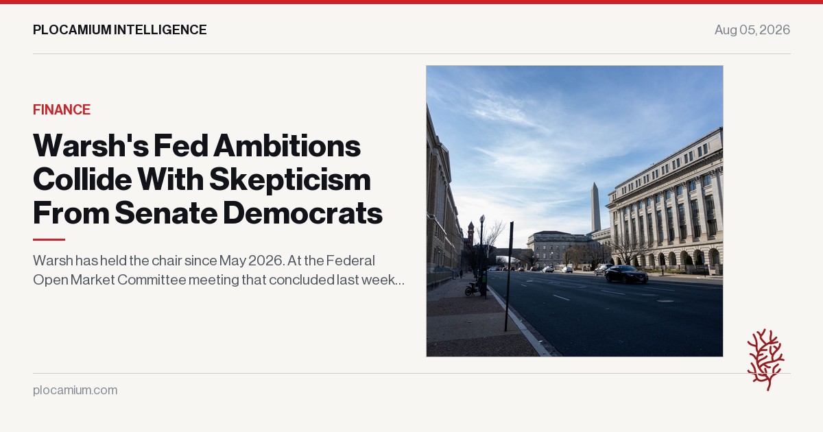 Warsh's Fed Ambitions Collide With Skepticism From Senate Democrats