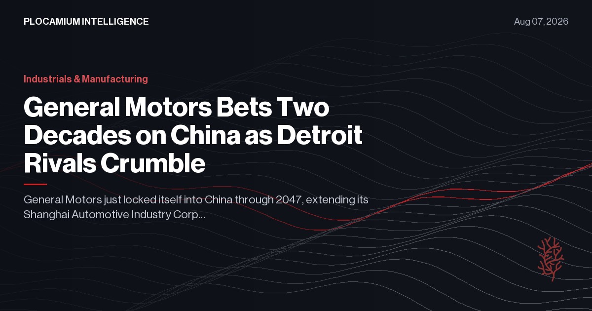 General Motors Bets Two Decades on China as Detroit Rivals Crumble