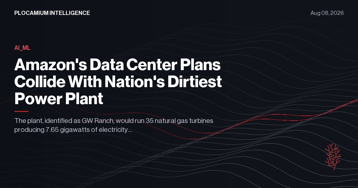 Amazon's Data Center Plans Collide With Nation's Dirtiest Power Plant