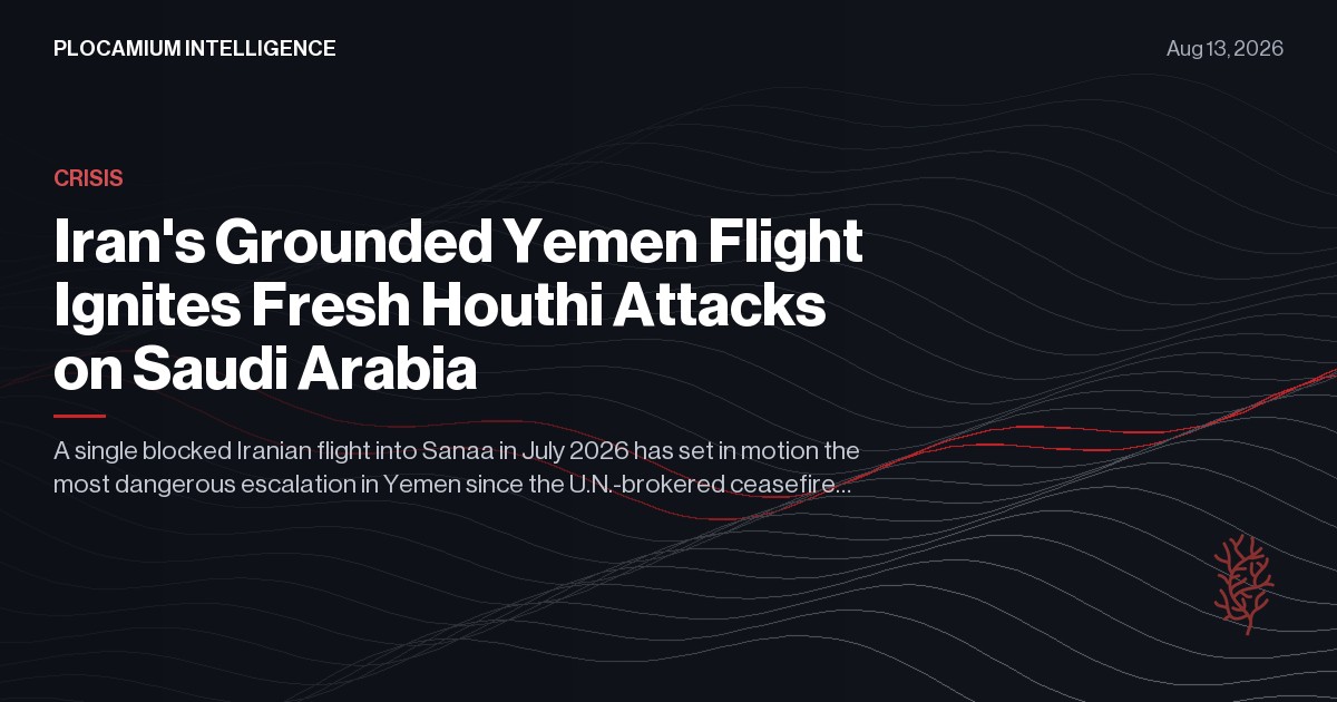 Iran's Grounded Yemen Flight Ignites Fresh Houthi Attacks on Saudi Arabia