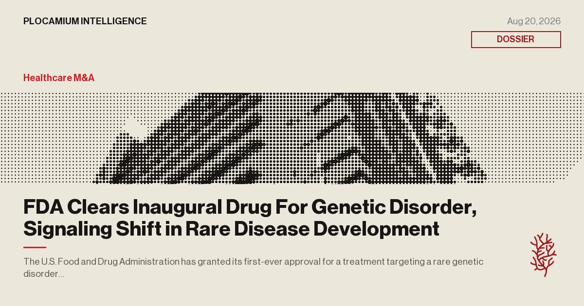 FDA Clears Inaugural Drug For Genetic Disorder, Signaling Shift in Rare Disease Development