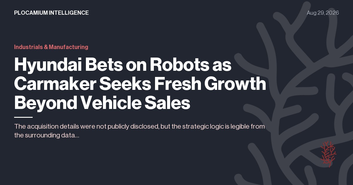 Hyundai Bets on Robots as Carmaker Seeks Fresh Growth Beyond Vehicle Sales