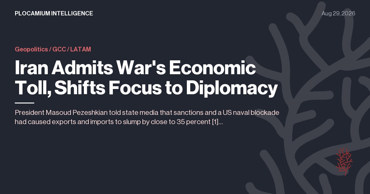 Iran Admits War's Economic Toll, Shifts Focus to Diplomacy