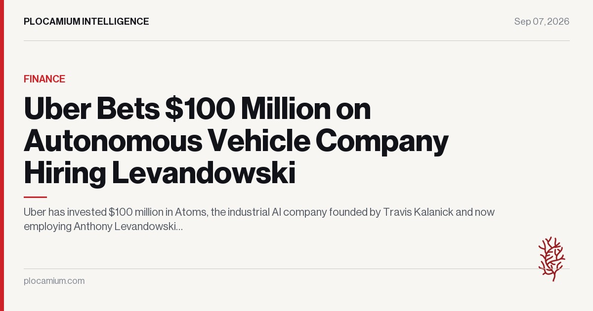 Uber Bets $100 Million on Autonomous Vehicle Company Hiring Levandowski