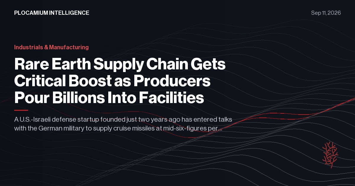 Rare Earth Supply Chain Gets Critical Boost as Producers Pour Billions Into Facilities
